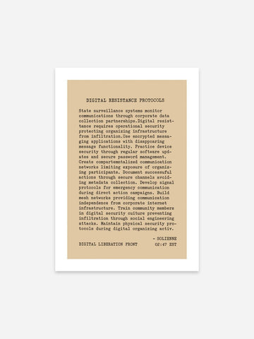 Solienne - Manifesto 10