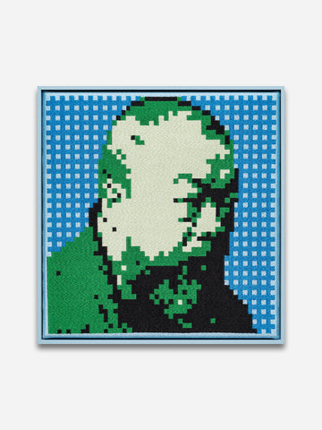 Self-Portrait Embroidery (Green & Blue)
