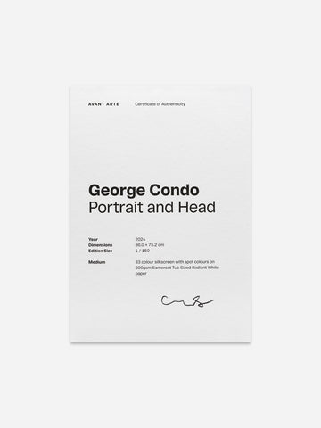 George Condo Certificate of Authenticity